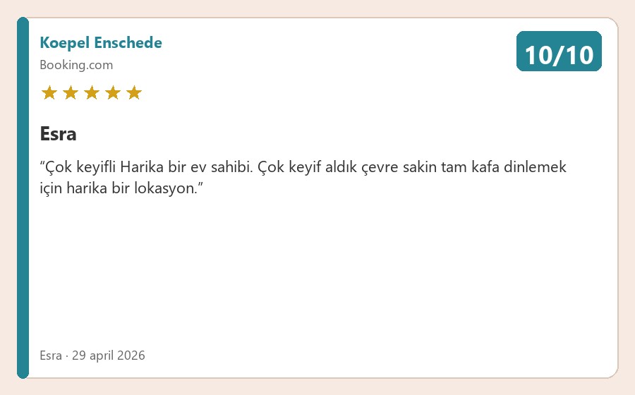 Review van Esra via Booking.com