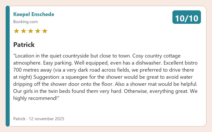 Review van Patrick via Booking.com