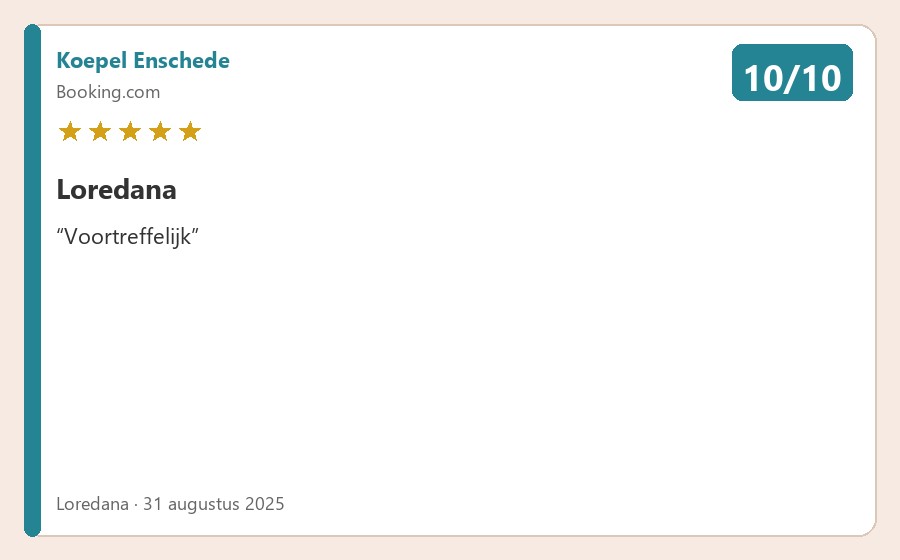 Review van Loredana via Booking.com
