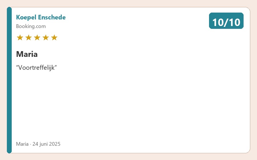 Review van Maria via Booking.com