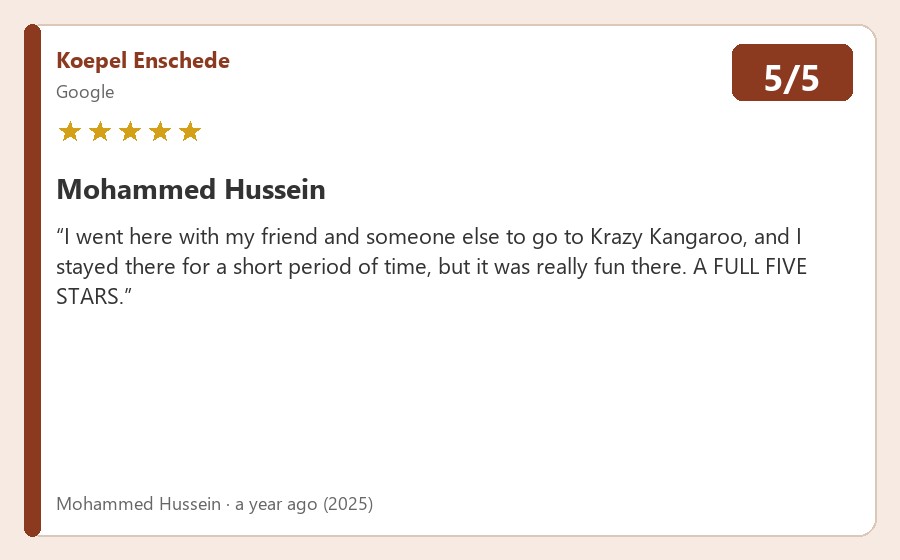 Review van Mohammed Hussein via Google