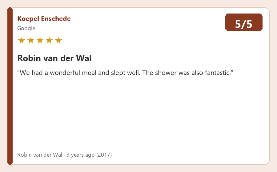 Review van Robin van der Wal via Google