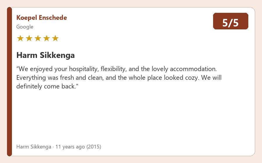 Review van Harm Sikkenga via Google